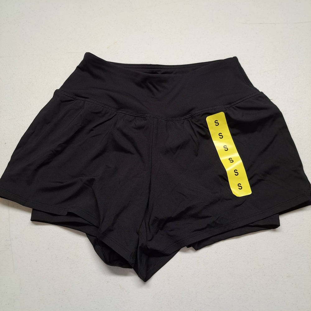 Spyder Womens Shorts S Black 2-in-1 Running Athletic Skort Style 1946-210